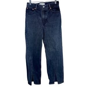 Abercrombie & Fitch 90s Relaxed Jean High Rise Black Straight Leg Jeans Sz 27 4